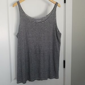 Eileen Fisher cotton linen stripe knit sleeveless